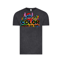 Vintage Black color outside the lines autism stitch Vintage Tee - Zillion Design Studio