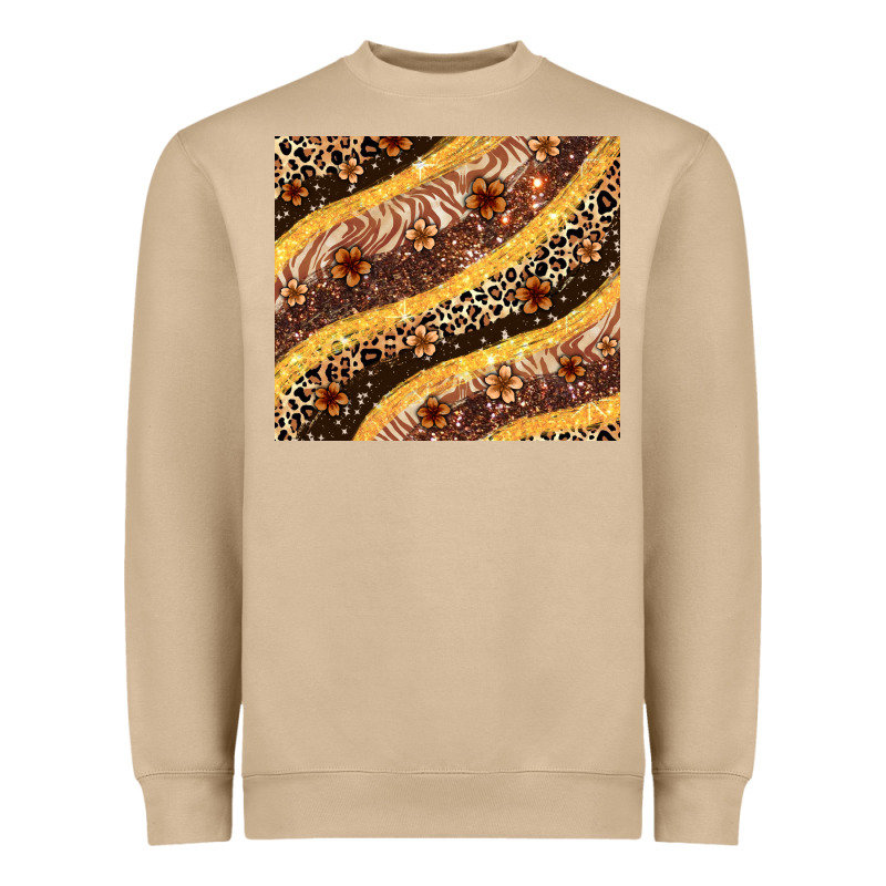 Melanin Leopard Glitter Heavyweight Sweatshirt by Zillion Design Studio | Teevron