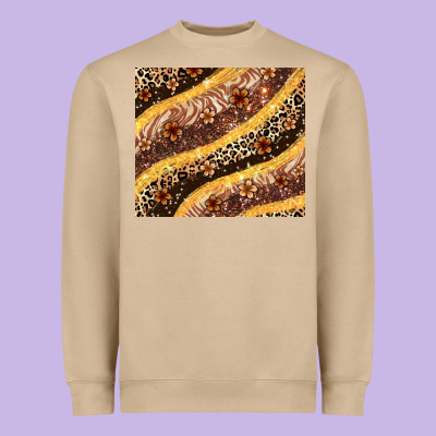 Melanin Leopard Glitter Heavyweight Sweatshirt Designed By Zillion Design Studio
