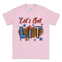Bubblegum Pink let's get lit 1 Classic Tee - BundleAndBundleShop