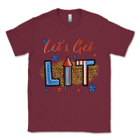 Burgundy let's get lit 1 Classic Tee - BundleAndBundleShop