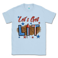 Dusty Blue let's get lit 1 Classic Tee - BundleAndBundleShop