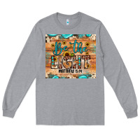 Heather Grey be the light matthew 5 14 Long Sleeve Tee - JahusDesignShop