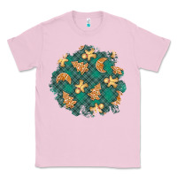 Bubblegum Pink christmas gingerbread cookies patch Classic Tee - BundleAndBundleShop