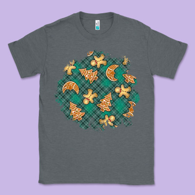 Christmas Gingerbread Cookies Patch Classic Tee Designed By Bundleandbundleshop
