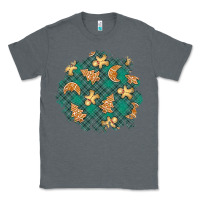 Charcoal Heather christmas gingerbread cookies patch Classic Tee - BundleAndBundleShop