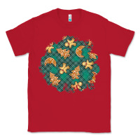 Red christmas gingerbread cookies patch Classic Tee - BundleAndBundleShop