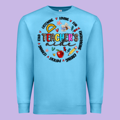 Teachers Aide Premium Sweatshirt Designed By Maliassmallbusiness