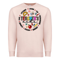 Pale Pink teachers aide Premium Sweatshirt - MaliasSmallBusiness