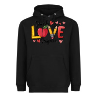 Black teach love inspire Heavyweight Hoodie - MaliasSmallBusiness