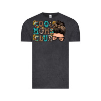 Vintage Black cool moms club messy bun Vintage Tee - Zillion Design Studio