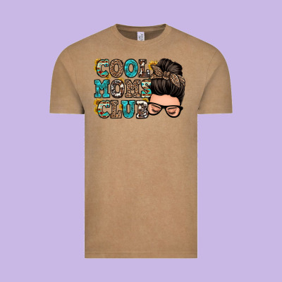 Cool Moms Club Messy Bun Vintage Tee Designed By Zillion Design Studio