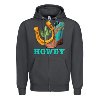 Smoke howdy turquoise cowboy boots horseshoe Zipper Hoodie - AdoDesignShop
