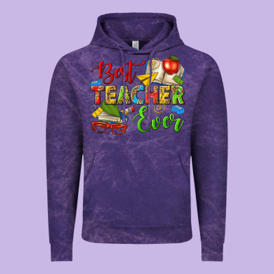 Best Teacher Ever Vintage Hoodie Designed By Texasbilliewilder