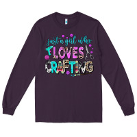 Plum just a girl who loves crafting Long Sleeve Tee - AdoDesignShop