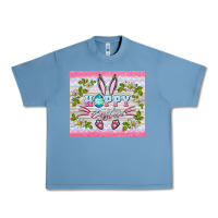 Pebble Blue happy easter bunny Urban Heavy Tee - BarkalooDesign