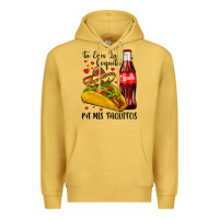 Antique Gold tu eres la coquita pa mis taquitos Premium Hoodie - LillyAllenDesigns