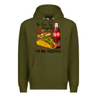 Army Green tu eres la coquita pa mis taquitos Premium Hoodie - LillyAllenDesigns