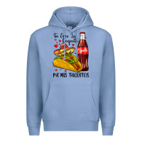 Colony Blue tu eres la coquita pa mis taquitos Premium Hoodie - LillyAllenDesigns