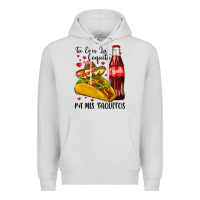 Dove Grey tu eres la coquita pa mis taquitos Premium Hoodie - LillyAllenDesigns