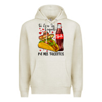Oatmeal Heather tu eres la coquita pa mis taquitos Premium Hoodie - LillyAllenDesigns