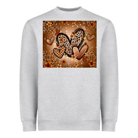Heather Grey melanin hearts Heavyweight Sweatshirt - Zillion Design Studio