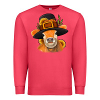 Cardinal Thanksgiving Cow Premium Sweatshirt - NancyCooperArtShop