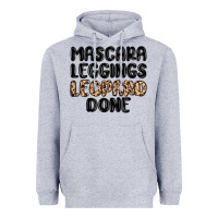 Heather Grey mascara leopard done Heavyweight Hoodie - MaliasSmallBusiness