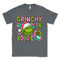 Charcoal Heather christmas characters and bougie Classic Tee - AdoDesignShop