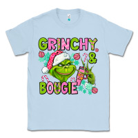 Dusty Blue christmas characters and bougie Classic Tee - AdoDesignShop