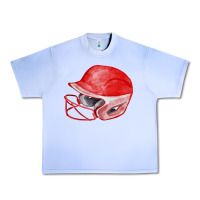 Grape Ice red softball helmet fa element Urban Heavy Tee - FaDigitalArtStudio