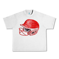 Lunar Rock red softball helmet fa element Urban Heavy Tee - FaDigitalArtStudio