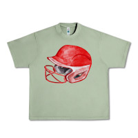 Oil Green red softball helmet fa element Urban Heavy Tee - FaDigitalArtStudio