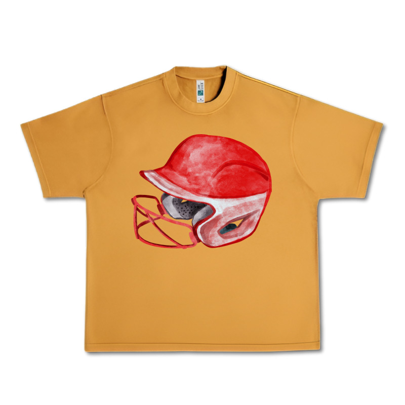Red Softball Helmet Fa Element Urban Heavy Tee by FaDigitalArtStudio | Teevron