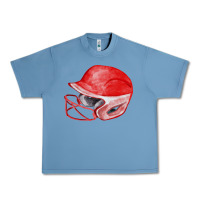 Pebble Blue red softball helmet fa element Urban Heavy Tee - FaDigitalArtStudio