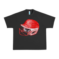 Pigment Black red softball helmet fa element Urban Heavy Tee - FaDigitalArtStudio