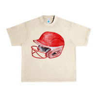 Sandshell red softball helmet fa element Urban Heavy Tee - FaDigitalArtStudio