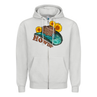 Dove Grey howdy leopard tooled leather hat Zipper Hoodie - AdoDesignShop