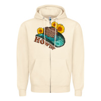 Sandshell howdy leopard tooled leather hat Zipper Hoodie - AdoDesignShop