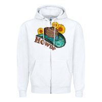 White howdy leopard tooled leather hat Zipper Hoodie - AdoDesignShop