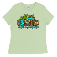 Matcha created with a purpose Ladies Tee - AdoDesignShop