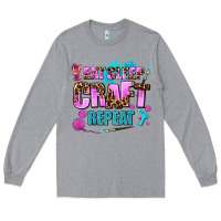 Heather Grey eat sleep craft repeat Long Sleeve Tee - AdoDesignShop