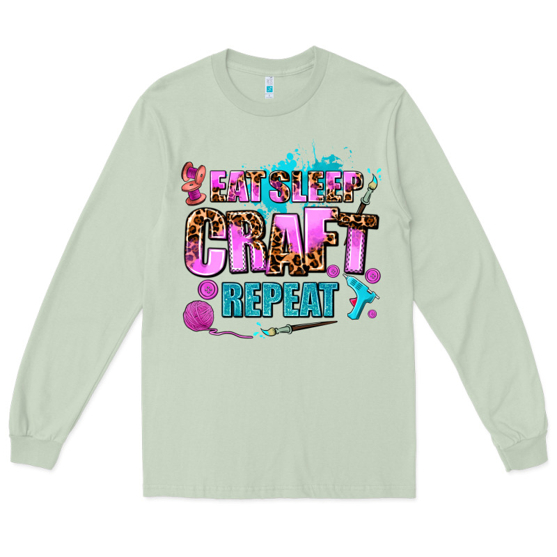 Eat Sleep Craft Repeat Long Sleeve Tee by AdoDesignShop | Teevron