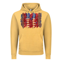 Vintage Mustard 4th of july brushstroke Vintage Hoodie - Zillion Design Studio