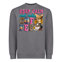 Storm keep calm and make coffee Heavyweight Sweatshirt - Zillion Design Studio