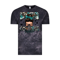 Cloud Black cowhide junkie messy bun Vintage Tee - Zillion Design Studio