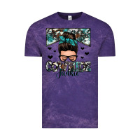 Cloud Purple cowhide junkie messy bun Vintage Tee - Zillion Design Studio