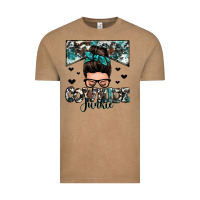 Vintage Coffee cowhide junkie messy bun Vintage Tee - Zillion Design Studio