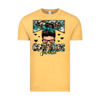 Vintage Mustard cowhide junkie messy bun Vintage Tee - Zillion Design Studio