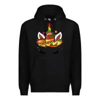 Black unicorn and sombrero Premium Hoodie - LillyAllenDesigns